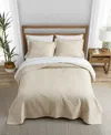 TOMMY BAHAMA HOME TOMMY BAHAMA SOLID WHITE REVERSIBLE 2-PIECE TWIN QUILT SET