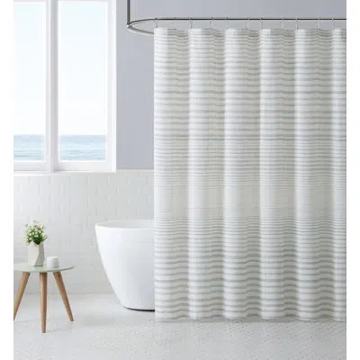 Tommy Bahama Home Tommy Bahama Striped Single Shower Curtain In Blue;beige