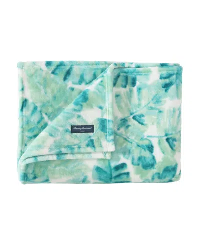 Tommy Bahama Home Ultra Soft Plush Fleece Throw, 70" X 50" In Green