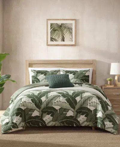 Tommy Bahama Vintage Palms Reversible 3-pc. Comforter Set, King In Jungle Green