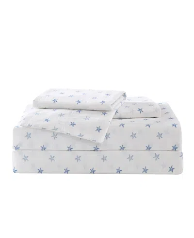 Tommy Bahama Home Washed Cotton 4-pc. Sheet Set, Queen In Ocean Blue