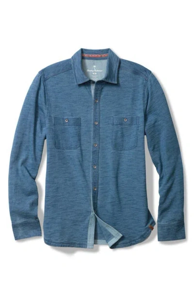 Tommy Bahama Indigo Harbor Slub Cotton Button-up Shirt