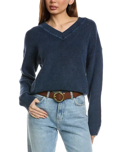 Tommy Bahama Indigo Palms Salt Wash V-neck Sweater In Blue
