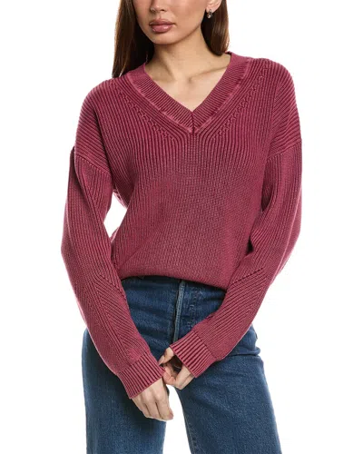 Tommy Bahama Indigo Palms Salt Wash V-neck Sweater In Red