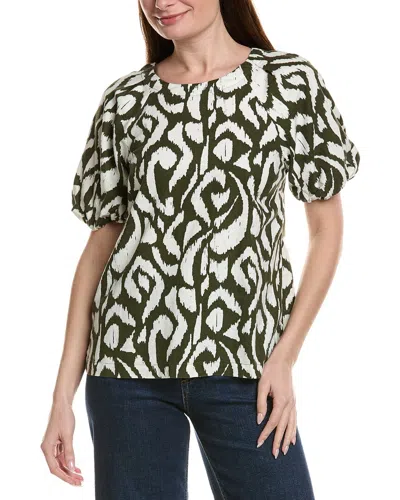 Tommy Bahama Inlet Ikat Linen-blend Blouse In Multi