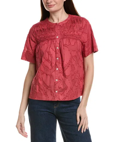 Tommy Bahama Isla Dream Pintuck Top In Burgundy