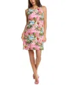 Tommy Bahama Isla Palmetta Sleeveless Silk Shift Dress In Pink