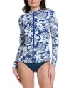 Tommy Bahama Island Cays Blooms Rashguard In Blue