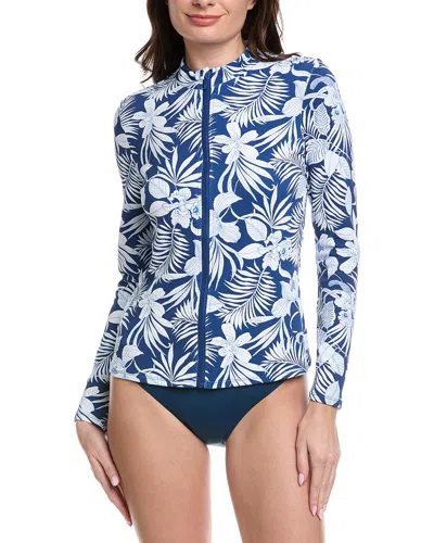 Tommy Bahama Island Cays Blooms Rashguard In Blue