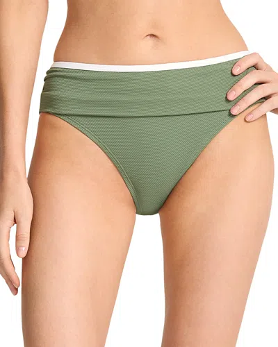 Tommy Bahama Island Cays Cabana High Waist Bikini Bottoms In Green