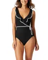 Tommy Bahama Island Cays Cabana Wrap One-piece Swimsuit In Black