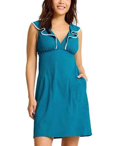 Tommy Bahama Island Cays Cabana Swim Dress In Blue