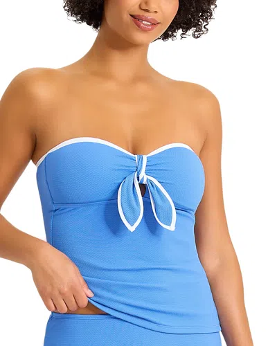 Tommy Bahama Island Cays Cabana Tankini Top In Blue