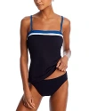 TOMMY BAHAMA ISLAND CAYS COLOR BLOCK BANDEAU TANKINI TOP