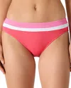 Tommy Bahama Island Cays Colorblocked Hipster Bikini Bottom In Coral Coast