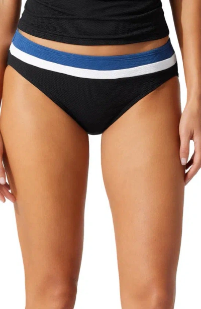 Tommy Bahama Island Cays Colorblock Hipster Bikini Bottoms In Indigo Tide