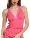 Tommy Bahama Island Cays Colorblocked Tankini Top In Pink