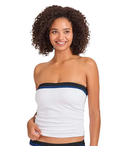 TOMMY BAHAMA ISLAND CAYS COLORBLOCKED TUMMY-CONTROL BANDEAU TANKINI TOP