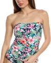 Tommy Bahama Island Cays Flora Convertible Tankini Top In Green