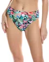 Tommy Bahama Island Cays Flora High-waist Bikini Bottom In Blue