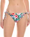 Tommy Bahama Island Cays Flora Reversible String Bikini Bottom In Blue