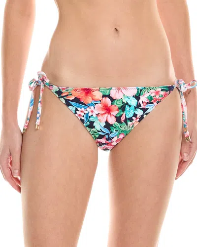 Tommy Bahama Island Cays Flora Reversible String Bikini Bottom In Blue