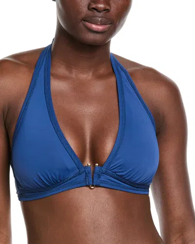 Tommy Bahama Island Cays Halter Bikini Top In Blue