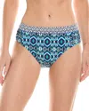 Tommy Bahama Island Cays Ikat High-waist Bikini Bottom In Blue