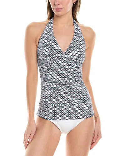 Tommy Bahama Island Cays Ikat Reversible Tankini Top In Blue
