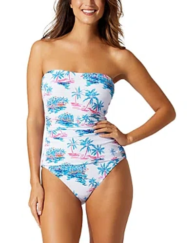 Tommy Bahama Island Cays Oasis One Piece Swimsuit In White