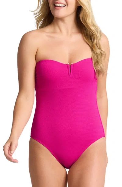 Tommy Bahama Island Cays Piqué One-piece Swimsuit In Pink Maui