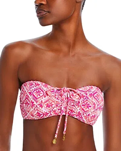 Tommy Bahama Island Cays Shell Bandeau Bikini Top In Passion Pink