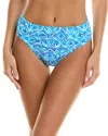 Tommy Bahama Island Cays Shell High-waist Bikini Bottom In Blue