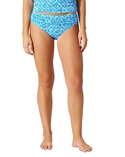 Tommy Bahama Island Cays Shell Hipster Bikini Bottom In True Turquoise