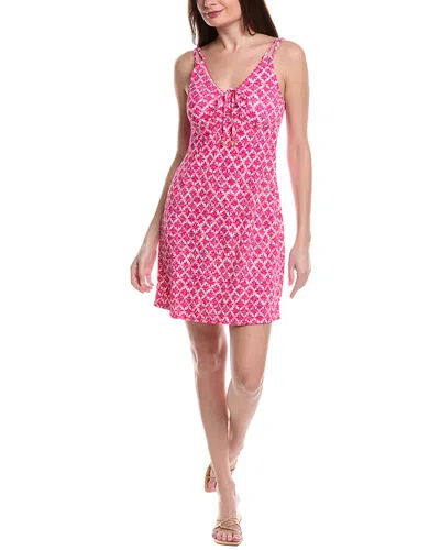 Tommy Bahama Island Cays Shell V-neck Mini Dress In Pink
