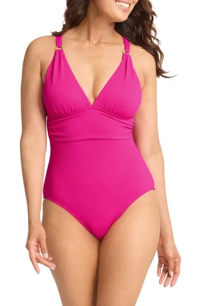 Tommy Bahama Island Cays Strappy One-piece Swimsuit In Pink Maui