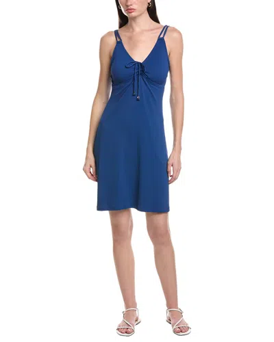 Tommy Bahama Island Cays V-neck Mini Dress In Blue
