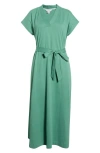 Tommy Bahama Islandscape Cotton Jersey Midi Dress In Green