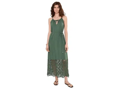 Tommy Bahama Islandscape Tie Waist Sleeveless Midi Dress In Green