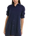 Tommy Bahama Jacquard Boyfriend Shirt In Blue
