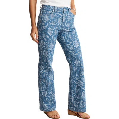 Tommy Bahama Jacquard Mid Rise Flare Jeans In Blue
