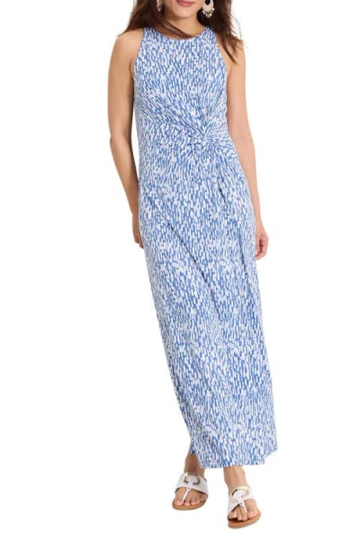Tommy Bahama Jamina Glimmer Bay Twist Front Knit Maxi Dress In Blue