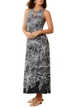 Tommy Bahama Jasmina Bella Blooms Maxi Dress In Black