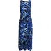 Tommy Bahama Jasmina Bravo Bloom Jewel Neck Maxi Dress In Black