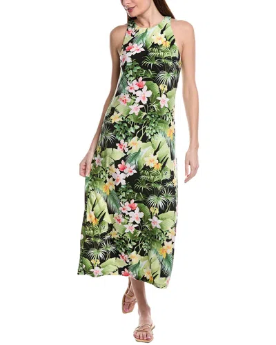 Tommy Bahama Jasmina Flora Riviera Midi Dress In Black