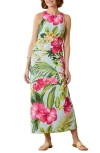 Tommy Bahama Clara Grand Villa Tropical Floral Matte Jersey Dress In Plume