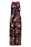 Tommy Bahama Jasmina Jewel Bloom Sleeveless Maxi Dress In Black