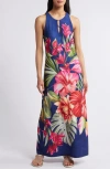 Tommy Bahama Jasmina La Botanica Floral Maxi Dress In Island Navy