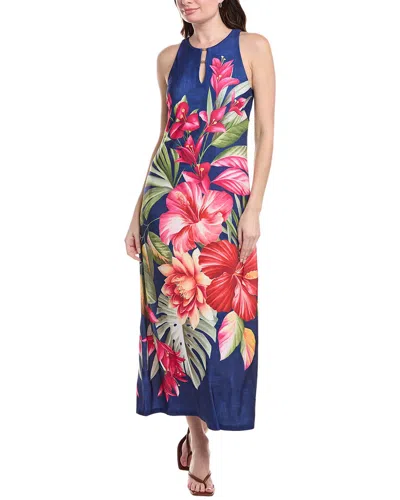 Tommy Bahama Jasmina La Botanica Floral Maxi Dress In Island Navy