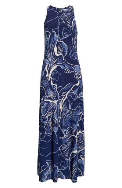 Tommy Bahama Jasmine Sapphire Sleeveless Maxi Dress In Blue